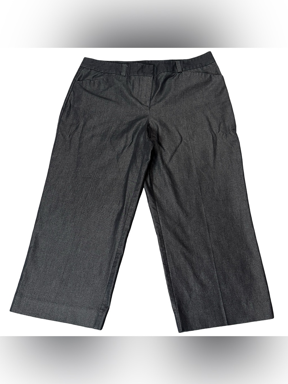 Attention Dark Gray Straight Leg Capri Dress Pants Size 10